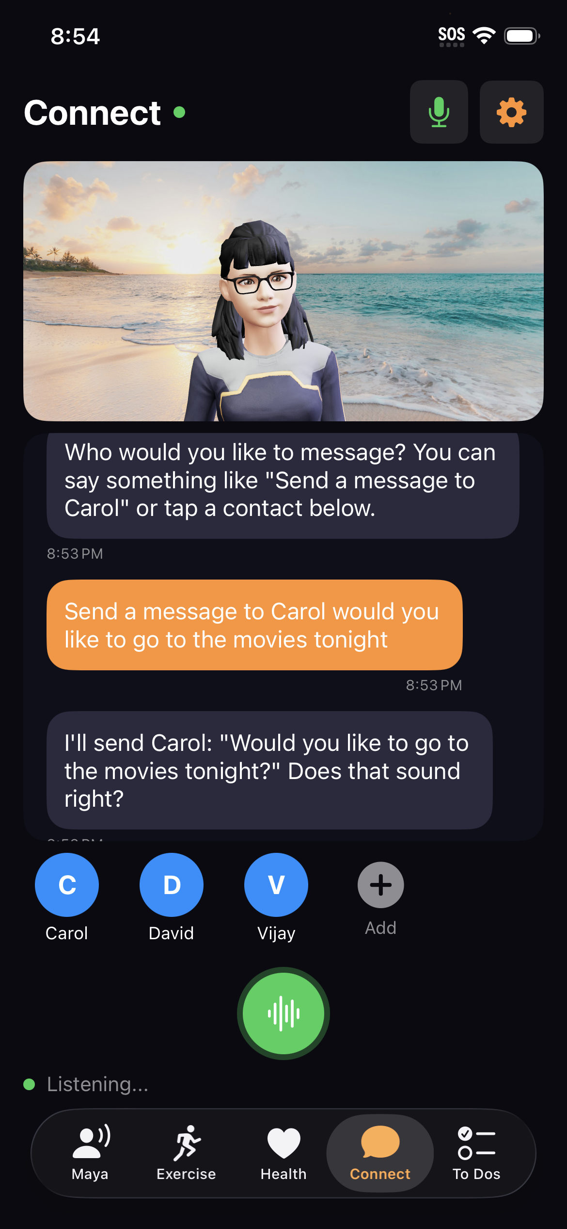 Maya WhatsApp messaging